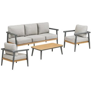 House Nordic Camilla 4-Delige Loungeset Beige/Antraciet