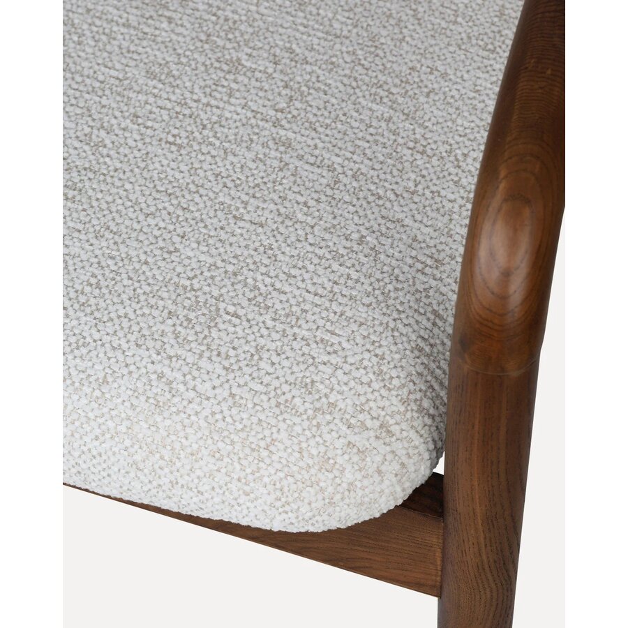 Shane Eetkamerstoel Walnoot/Wit