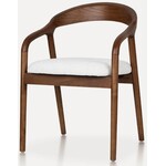 Hjem Interiors Shane Eetkamerstoel Walnoot/Wit