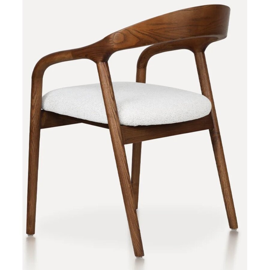 Shane Eetkamerstoel Walnoot/Wit