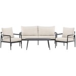 Hjem Interiors Taromina 4-Delige Loungeset Beige/Zwart