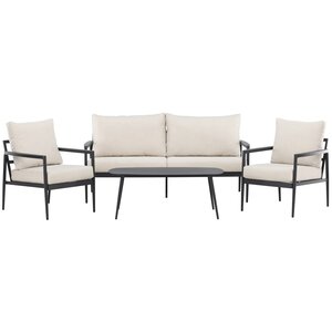 Hjem Interiors Taromina 4-Delige Loungeset Beige/Zwart