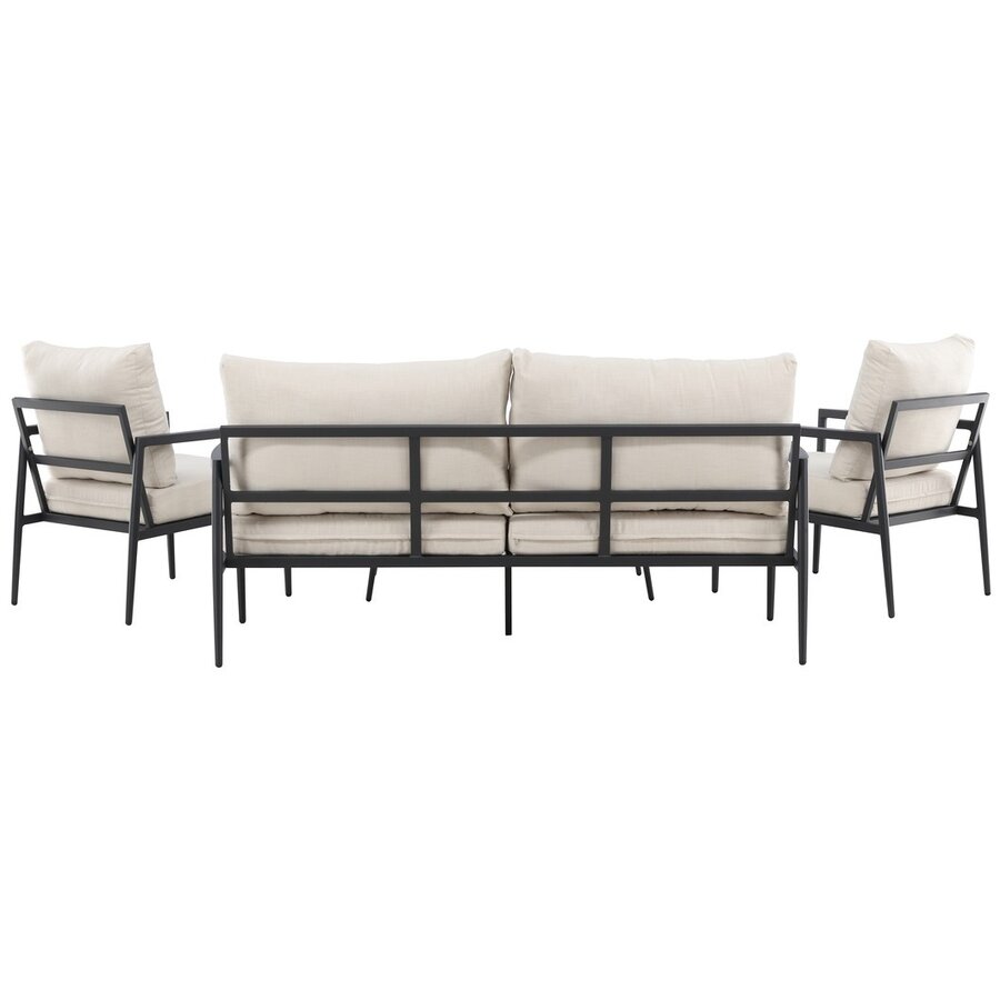 Taromina 4-Delige Loungeset Beige/Zwart