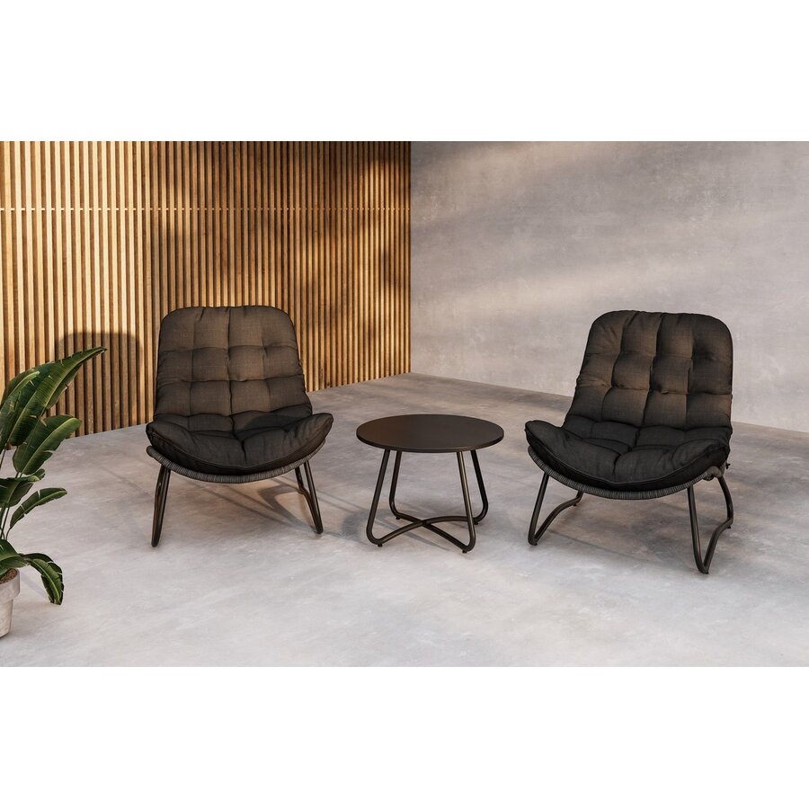 Cala 3-Delige Loungeset Antraciet