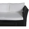 Haiti Rotan Hoek Loungeset Zwart/Wit