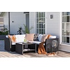 Haiti Rotan Hoek Loungeset Zwart/Wit