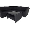 Haiti Rotan Hoek Loungeset Zwart