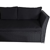 Haiti Rotan Hoek Loungeset Zwart