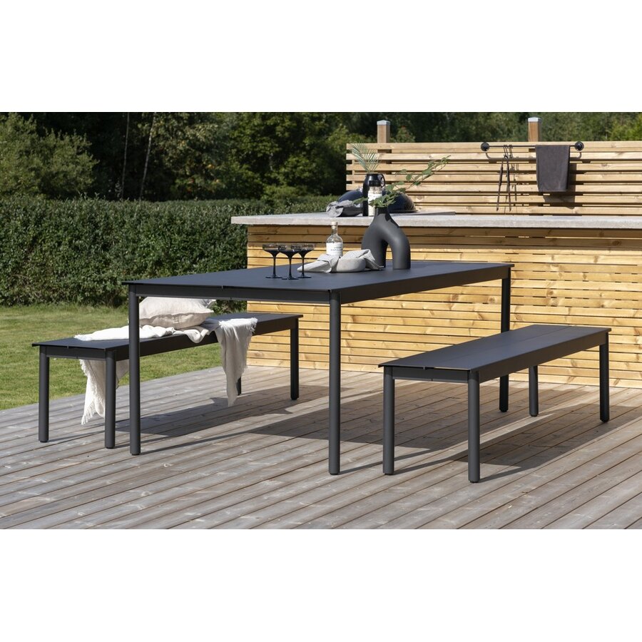 Modena Zwart Halbank 180 cm