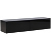 Fristad Hoogglans Zwart TV Wandmeubel 2-Lades