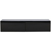 Fristad Hoogglans Zwart TV Wandmeubel 2-Lades