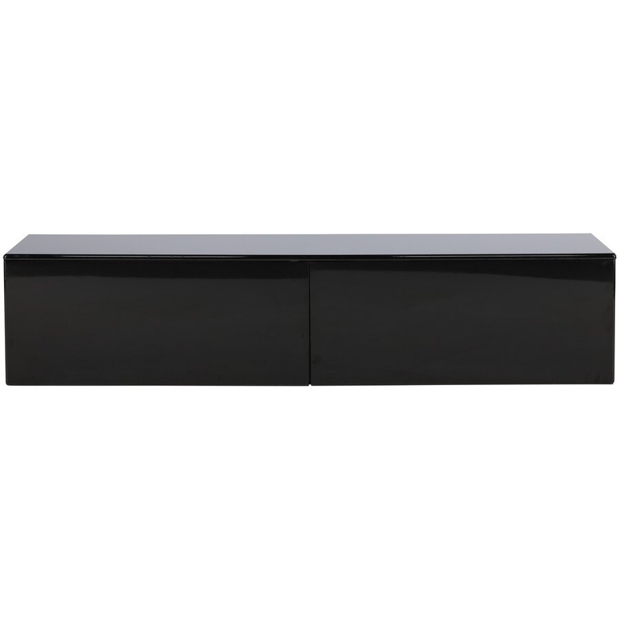 Fristad Hoogglans Zwart TV Wandmeubel 2-Lades