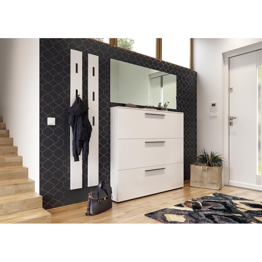 Utah Witte Schoenenkast 3-Kleppen