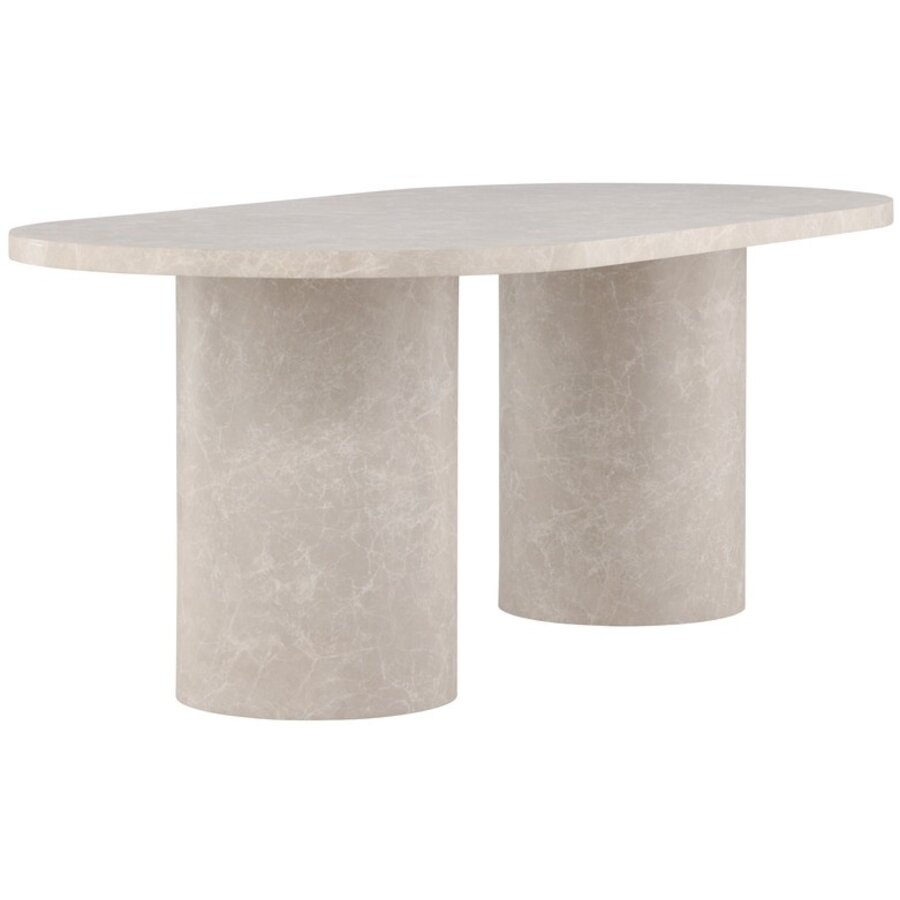 Narvik Beige Marmer Eettafel Ovaal 200 cm