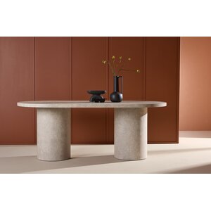Hjem Interiors Narvik Beige Marmer Eettafel Ovaal 200 cm