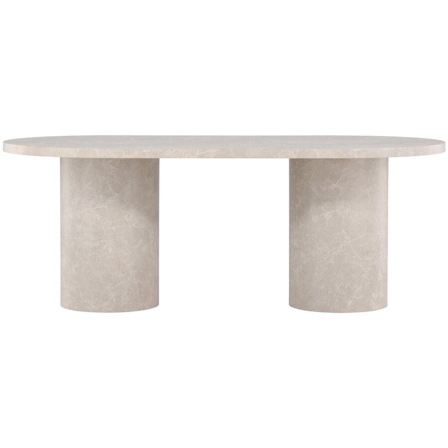 Narvik Beige Marmer Eettafel Ovaal 200 cm