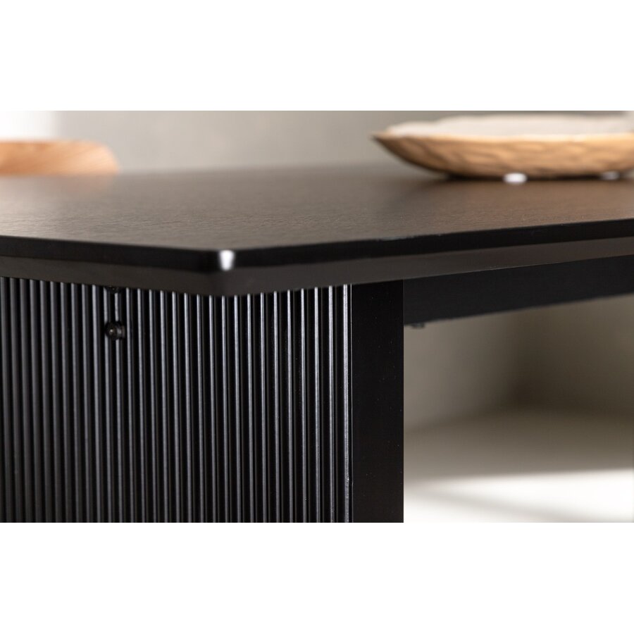 Vail Zwarte Eettafel Rechthoek 200 cm