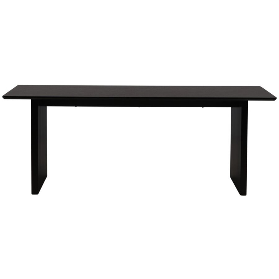Vail Zwarte Eettafel Rechthoek 200 cm