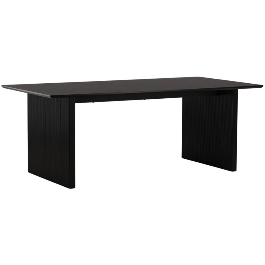 Vail Zwarte Eettafel Rechthoek 200 cm