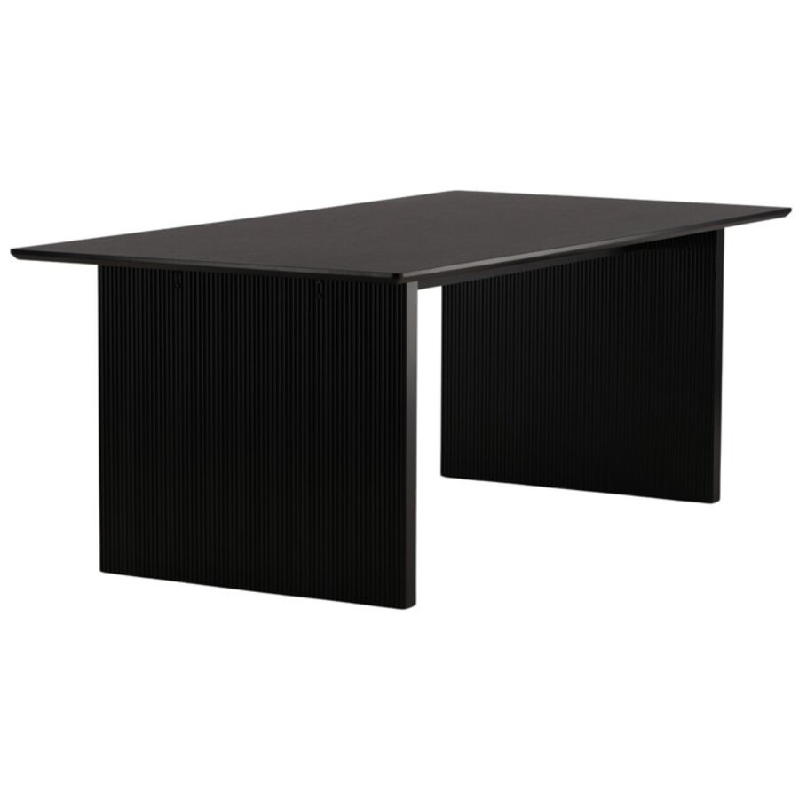 Vail Zwarte Eettafel Rechthoek 200 cm