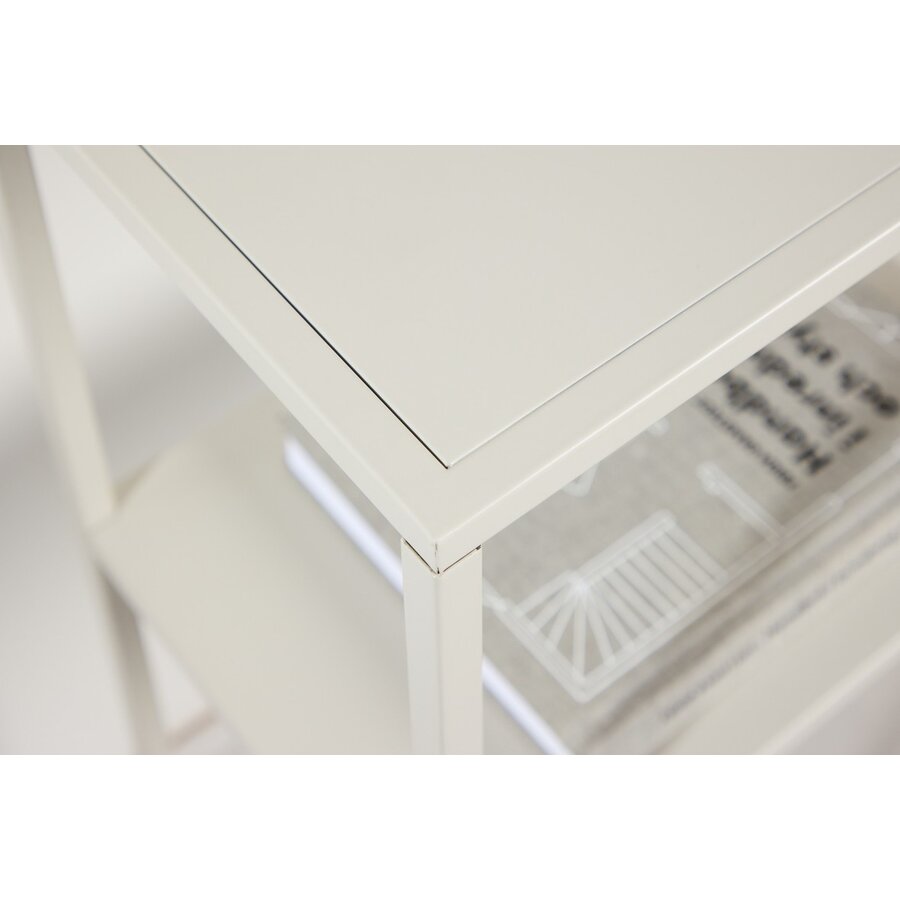 Staal Beige Sidetable Rechthoek