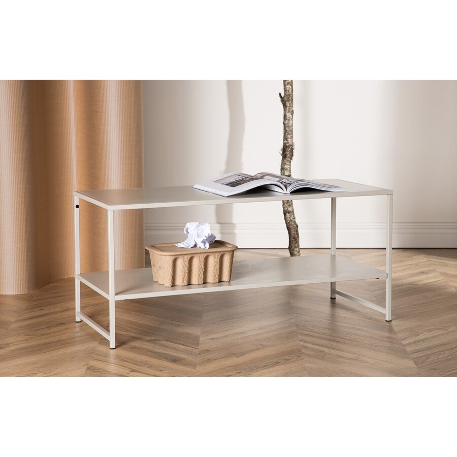 Staal Beige Salontafel Rechthoek