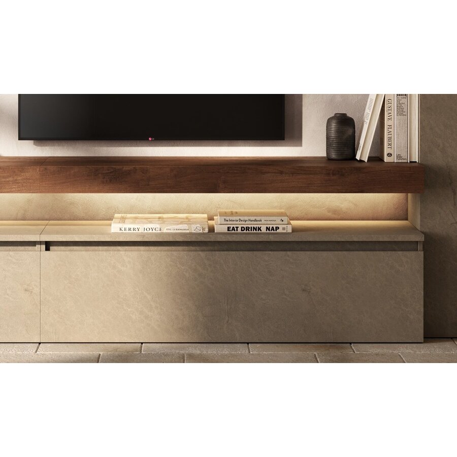 Infinity 2.0 Argilla/Brons/Eiken TV Meubel Set 200