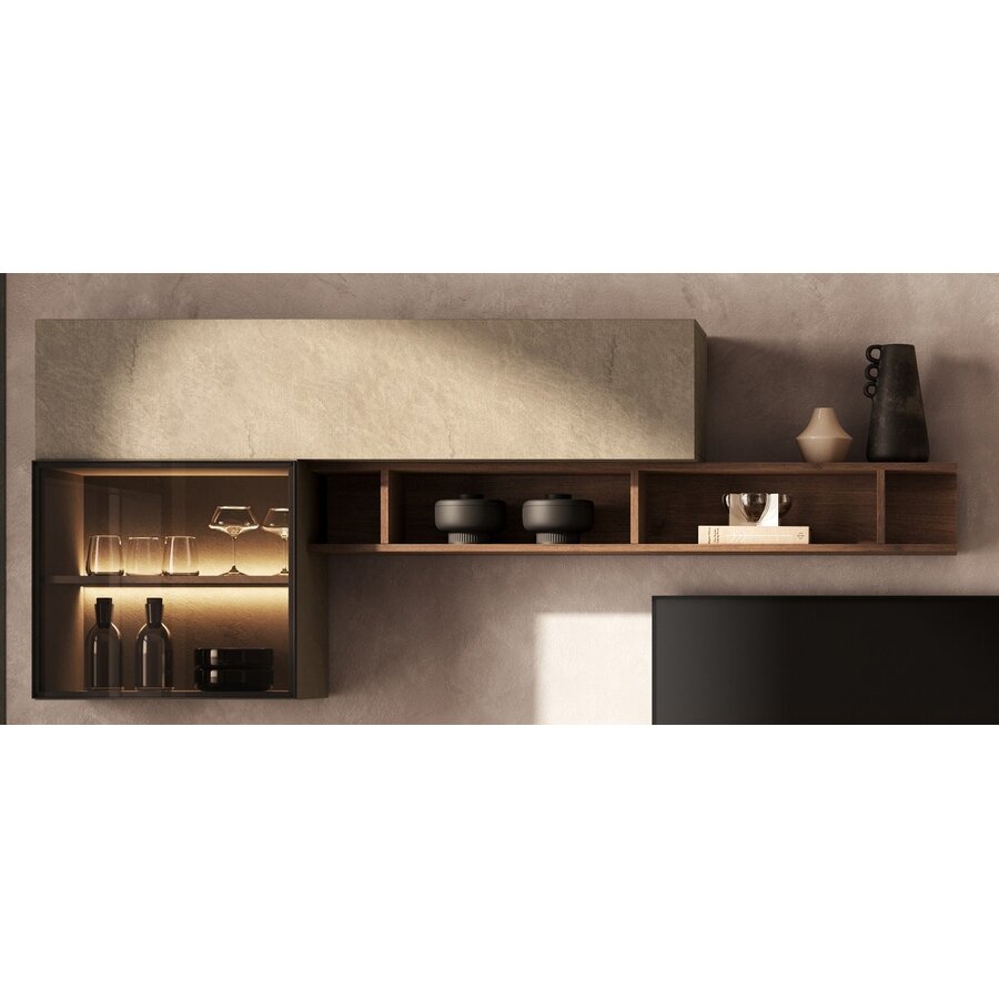 Infinity 2.0 Argilla/Brons/Eiken TV Meubel Set 200