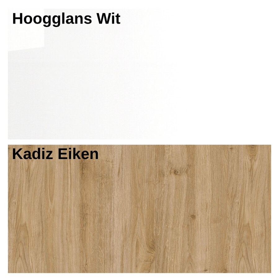 Infinity 2.0 Hoogglans Wit/Kadiz Eiken TV Meubel Set 202