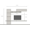 Infinity 2.0 Hoogglans Wit/Kadiz Eiken TV Meubel Set 202