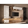 Infinity 2.0 Hoogglans Wit/Kadiz Eiken TV Meubel Set 202