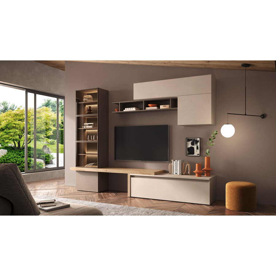 Infinity 2.0 Brons/Cashmere/Eiken TV Meubel Set 204