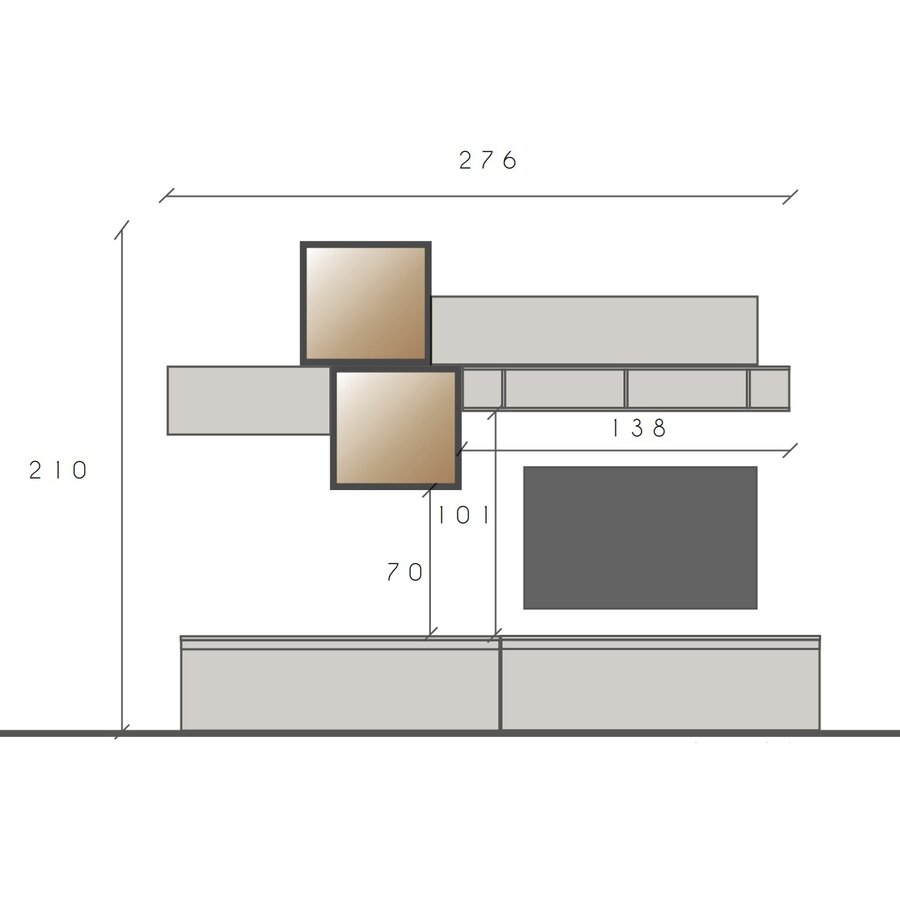 Infinity 2.0 Lava/Eiken TV Meubel Set 205