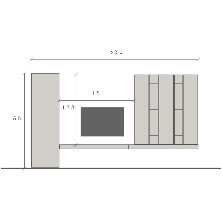 Infinity 2.0 Brons/Eiken TV Meubel Set 207