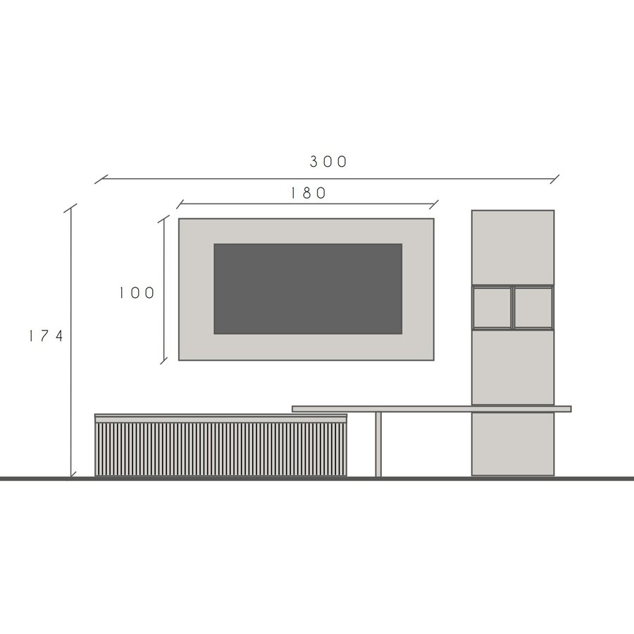 Infinity 2.0 Brons/Cashmere/Eiken TV Meubel Set 212