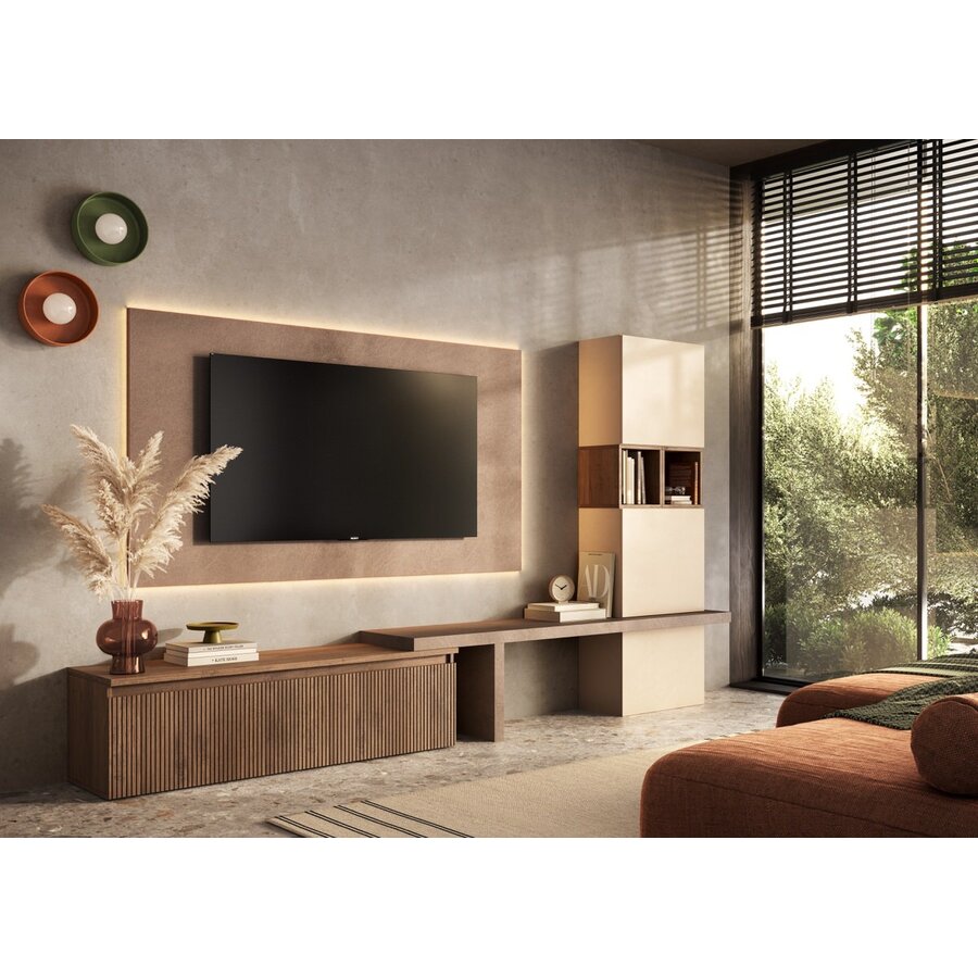 Infinity 2.0 Brons/Cashmere/Eiken TV Meubel Set 212