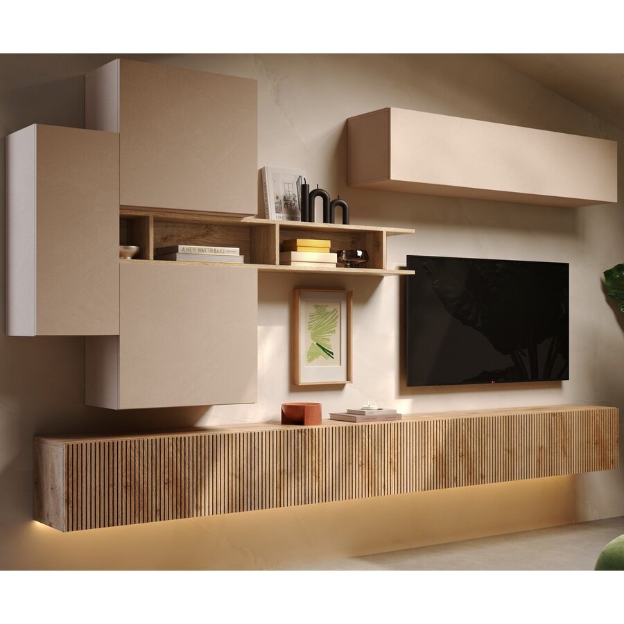 Infinity 2.0 Cashmere/Eiken TV Meubel Set 213