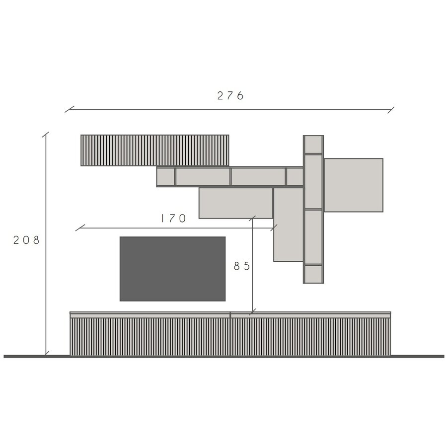 Infinity 2.0 Brons/Cashmere/Eiken TV Meubel Set 214