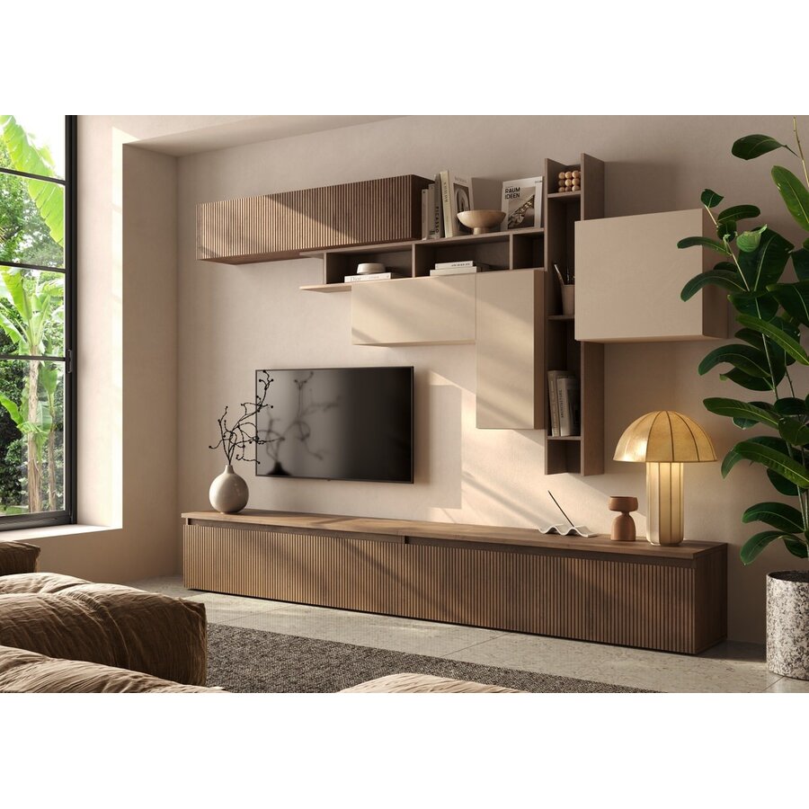 Infinity 2.0 Brons/Cashmere/Eiken TV Meubel Set 214