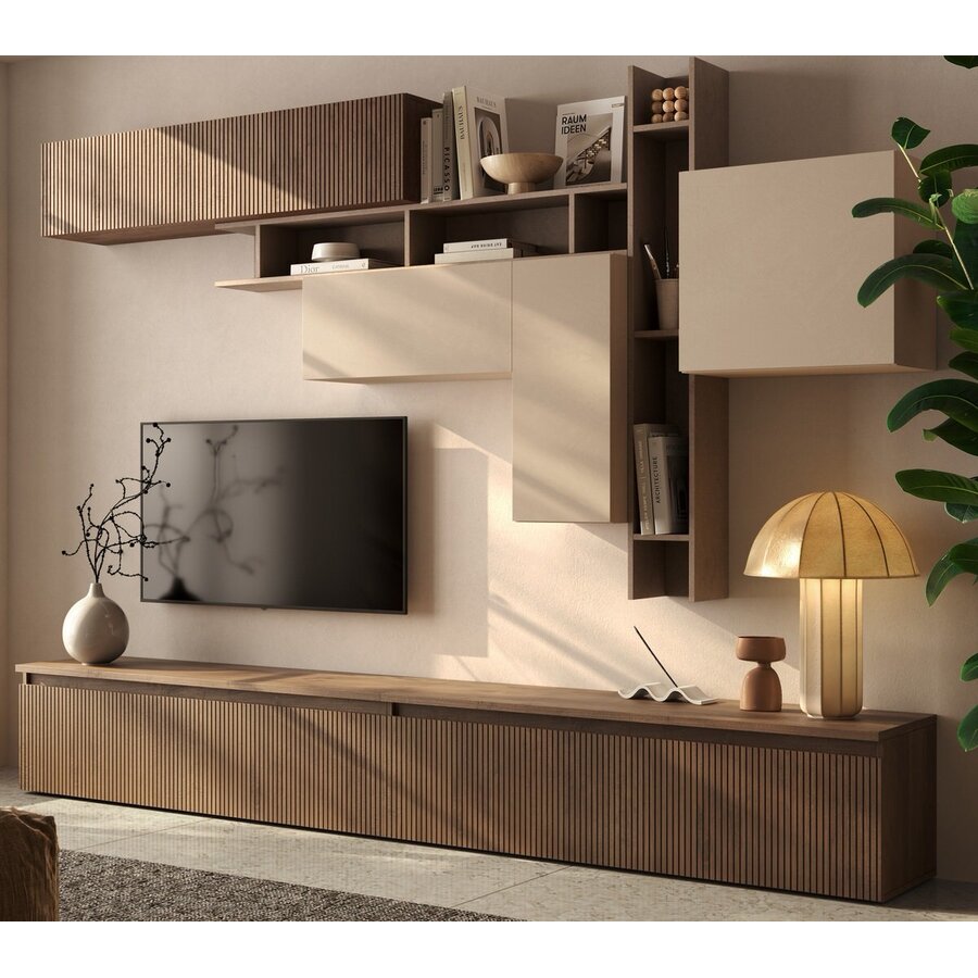Infinity 2.0 Brons/Cashmere/Eiken TV Meubel Set 214