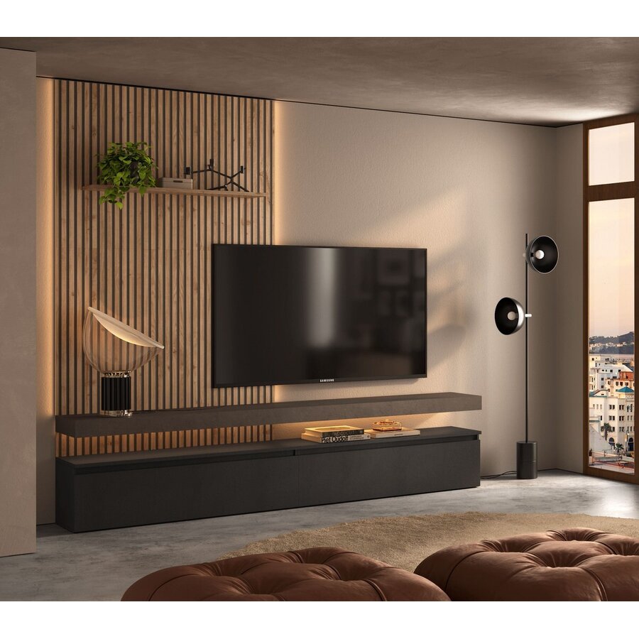 Infinity 2.0 Brons/Lava/Eiken TV Meubel Set 215