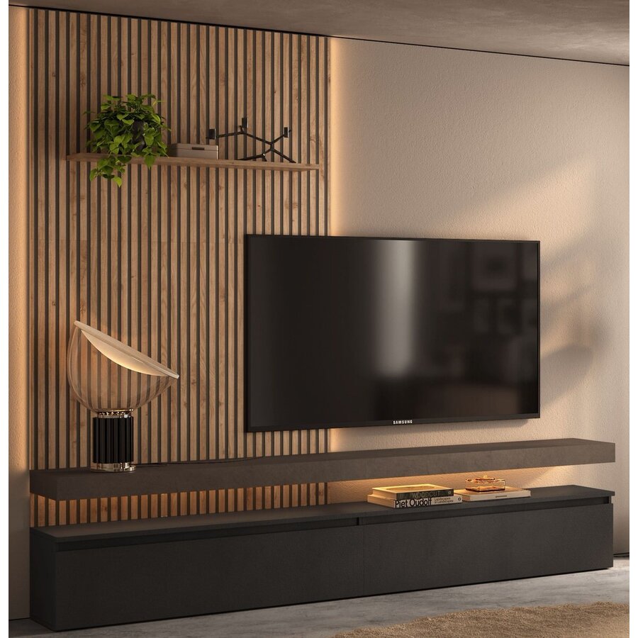 Infinity 2.0 Brons/Lava/Eiken TV Meubel Set 215