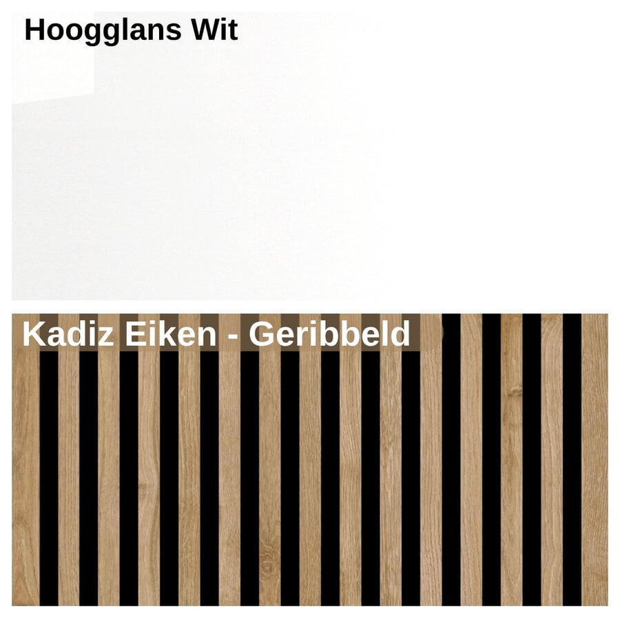 Infinity 2.0 Hoogglans Wit/Eiken TV Meubel Set 217