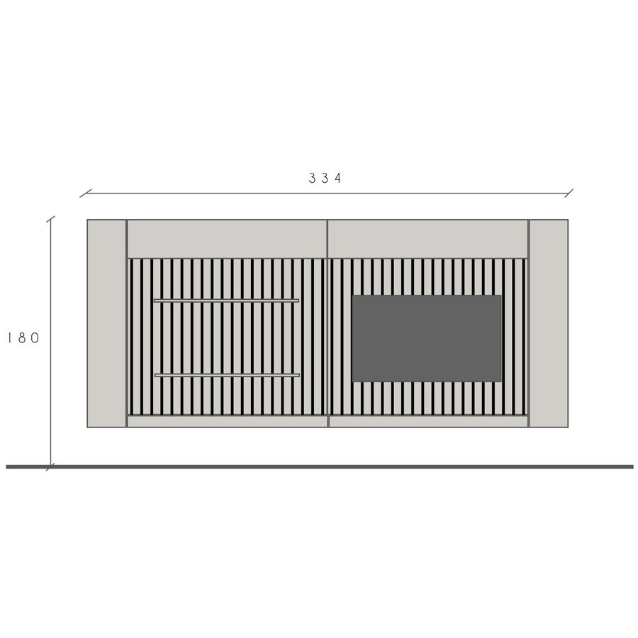 Infinity 2.0 Brons/Eiken TV Meubel Set 218