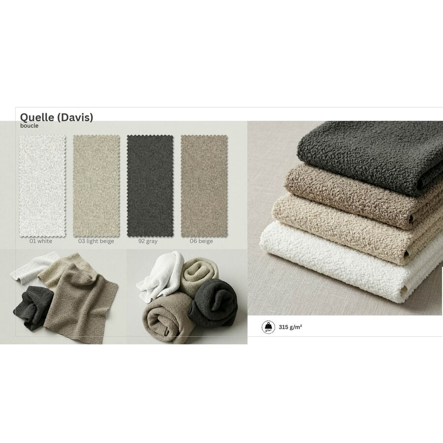 Ohio Slim 140 x 200 cm Gestoffeerd Bed Lichtbeige