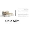 Ohio Slim 160 x 200 cm Gestoffeerd Bed Lichtbeige