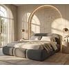 Ohio Slim 200 x 200 cm Gestoffeerd Bed Grijs