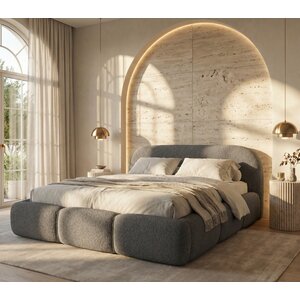 Trae Mobler Ohio Slim 180 x 200 cm Gestoffeerd Bed Grijs