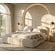 Ohio Slim 200 x 200 cm Gestoffeerd Bed Lichtbeige