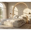 Ohio Slim 180 x 200 cm Gestoffeerd Bed Lichtbeige